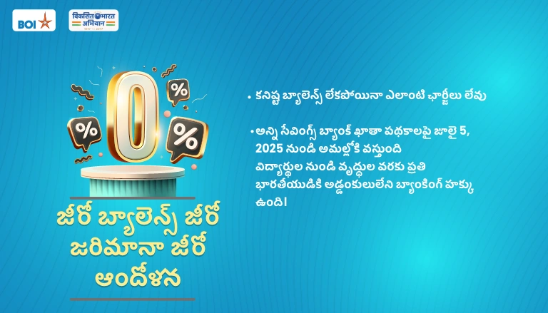కనీస బ్యాలెన్స్ ఛార్జీల మినహాయింపు