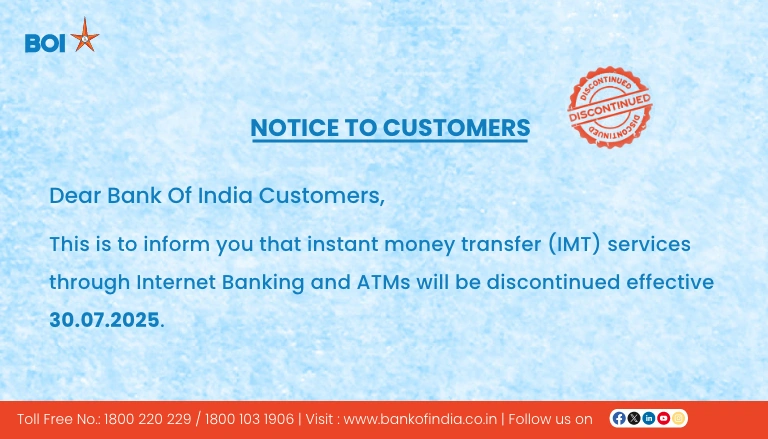 DISCONTINUATION OF IMT